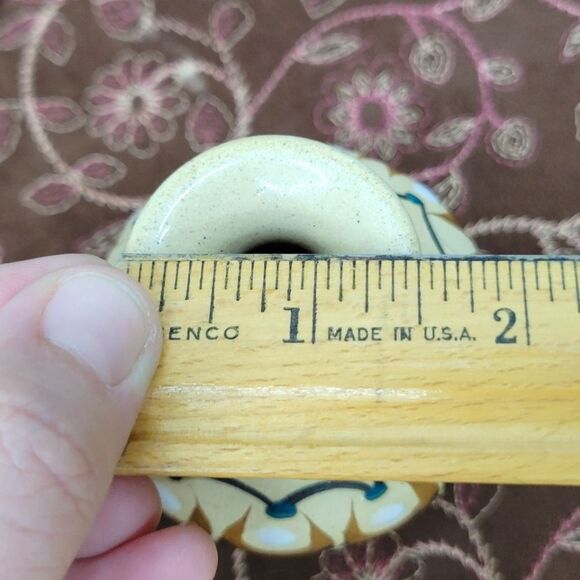 Vintage Zadar Hand Painted Miniature Vase – Yugoslavia Pottery – Abstract Floral - Picture 12 of 15